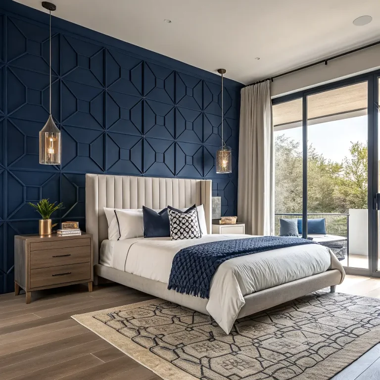 15 Stunning Navy Blue Accent Wall Bedroom Ideas for Cozy Spaces