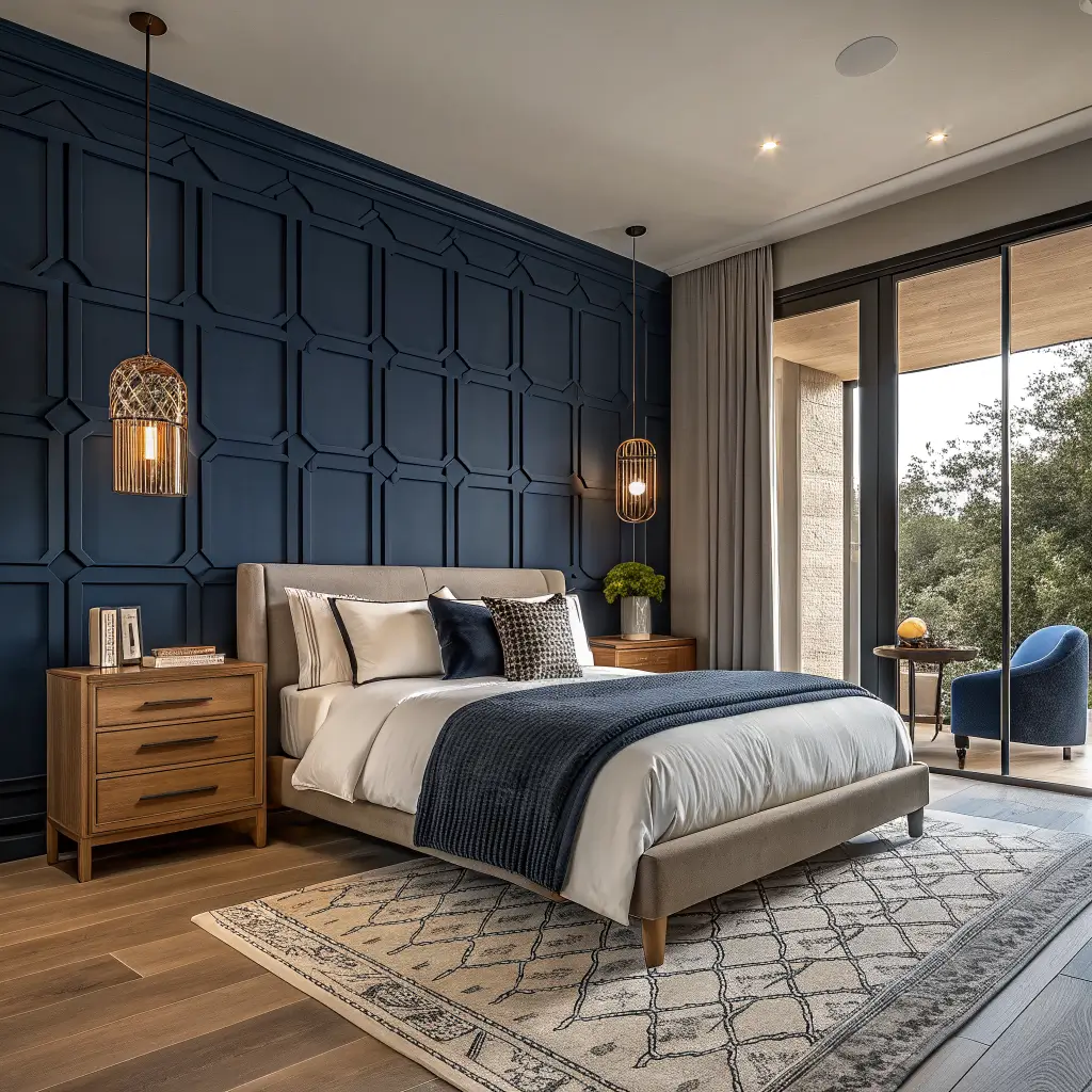 15 Stunning Navy Blue Accent Wall Bedroom Ideas for Cozy Spaces