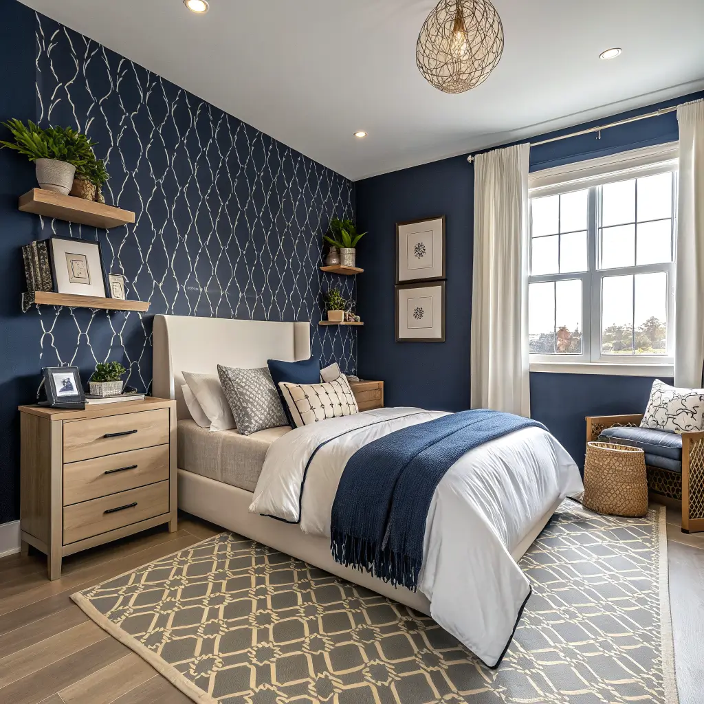 15 Stunning Navy Blue Accent Wall Bedroom Ideas for Cozy Spaces