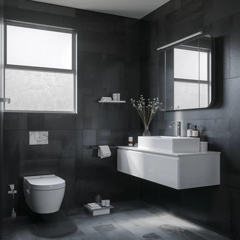15 Creative Black Tile Bathroom Ideas and Stylish Fixtures