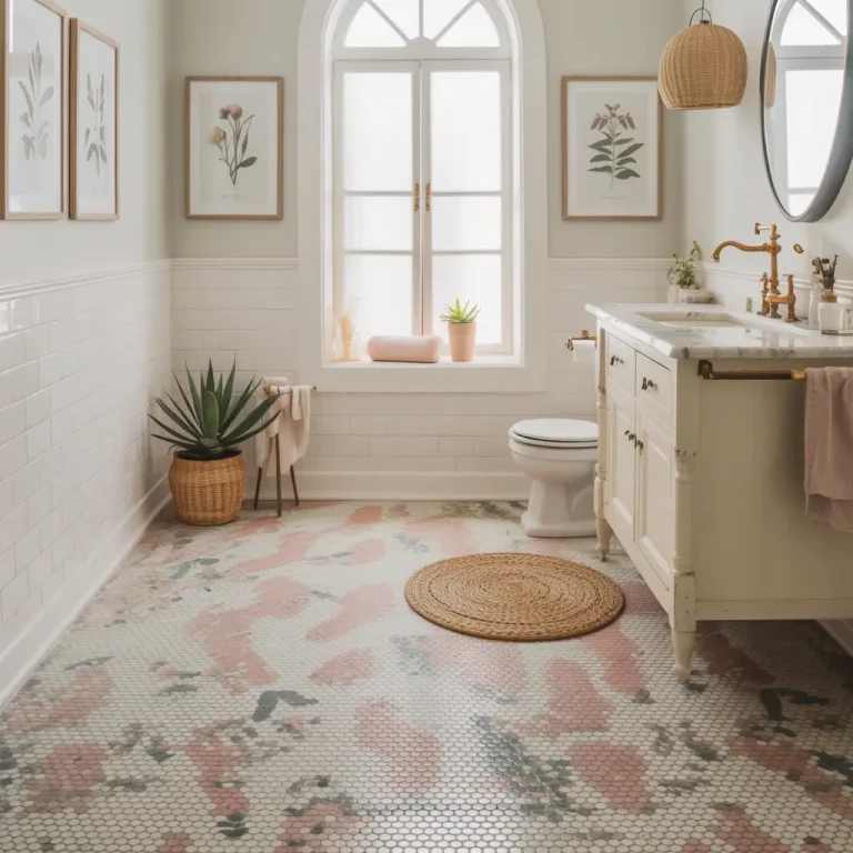 15 Fresh Penny Tile Bathroom Floor Ideas for Bright Spaces