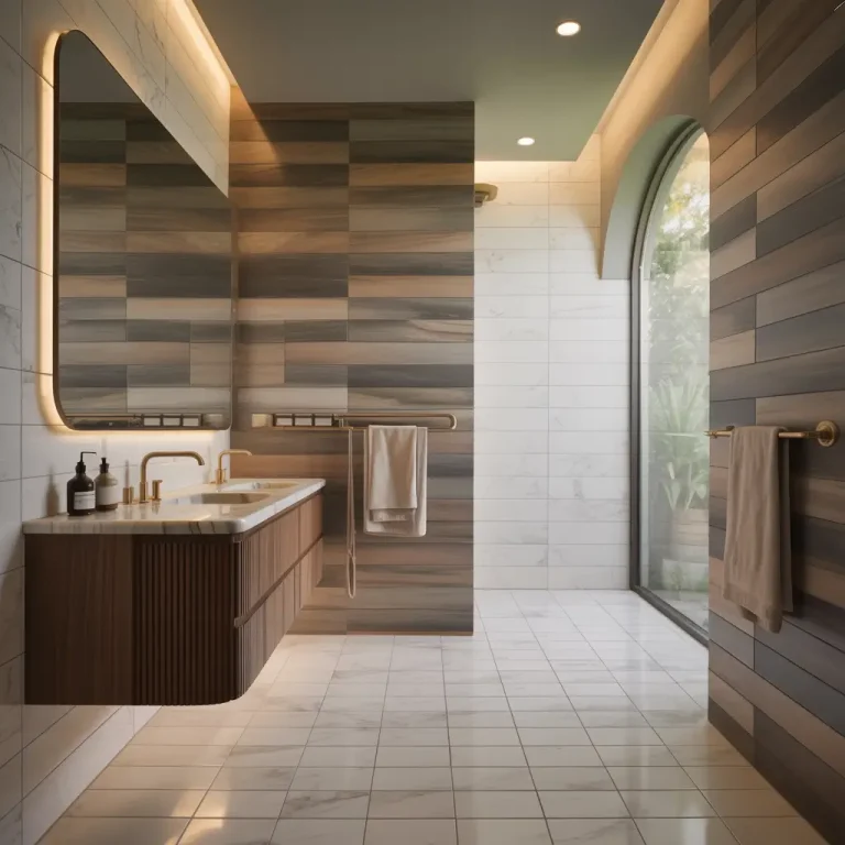 15 Elegant Wood Tile Bathroom Ideas and Luxe Decor Touches