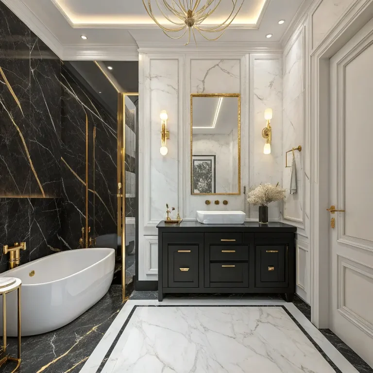 15 Stylish Black and White Bathroom Ideas You Must See