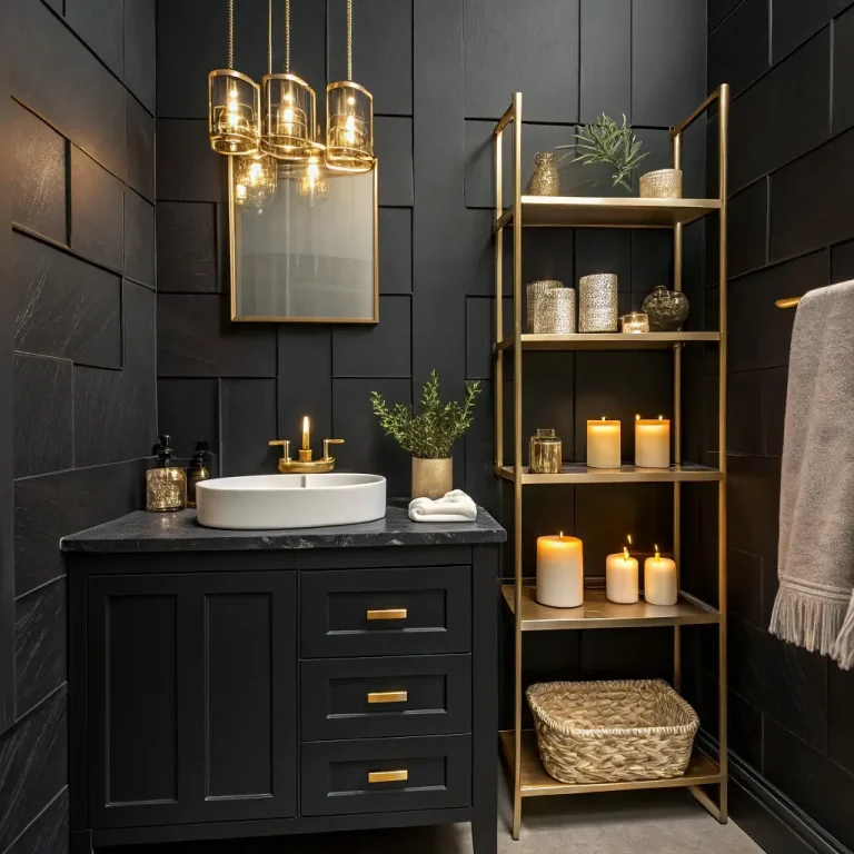 15 Dazzling Black and Gold Bathroom Ideas with Glam Touches