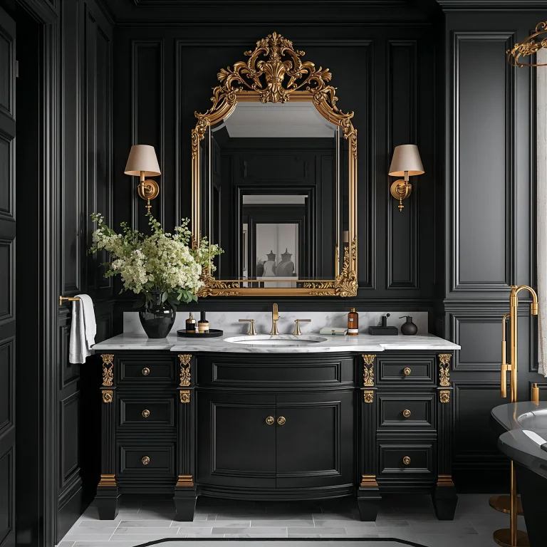 15 Gorgeous Black Bathroom Vanity Ideas and Modern Looks
