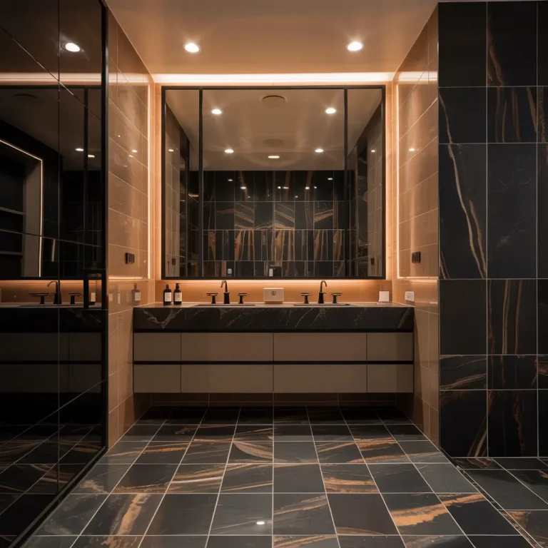 15 Stylish Black and Tan Bathroom Ideas for Warm Contrast