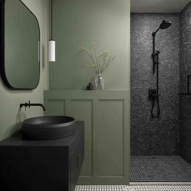 15 Calming Sage Green and Black Bathroom Ideas to Try