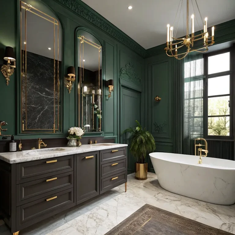 15 Trendy Dark Green Bathroom Ideas and Decor Hacks