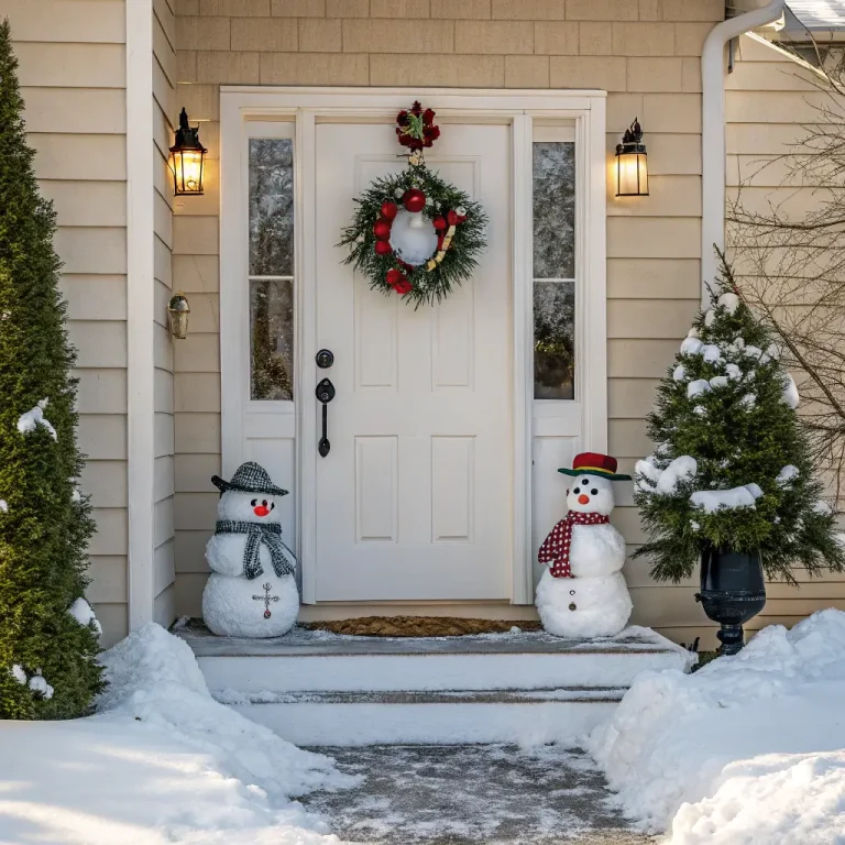 15 Joyful Front Door Christmas Decorations Ideas for Families