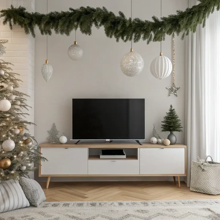 15 Elegant TV Stand Christmas Decor Ideas for a Stylish Holiday