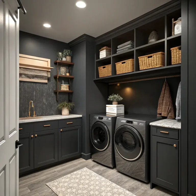 15 Gorgeous Moody Laundry Room Ideas for Cozy Vibes