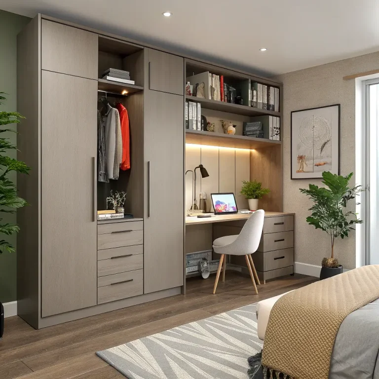 15 Smart Wardrobe with Study Table Design Ideas You’ll Love