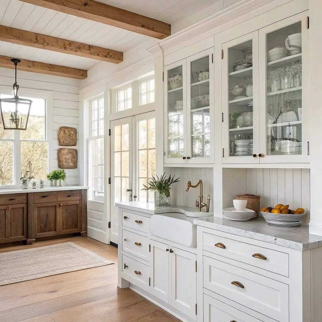 15 Delightful White Farmhouse Kitchen Ideas and Budget Tips