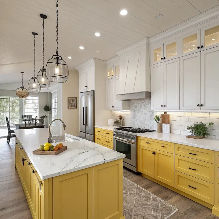 15 Bright Yellow Farmhouse Kitchen Ideas and Cheerful Decor