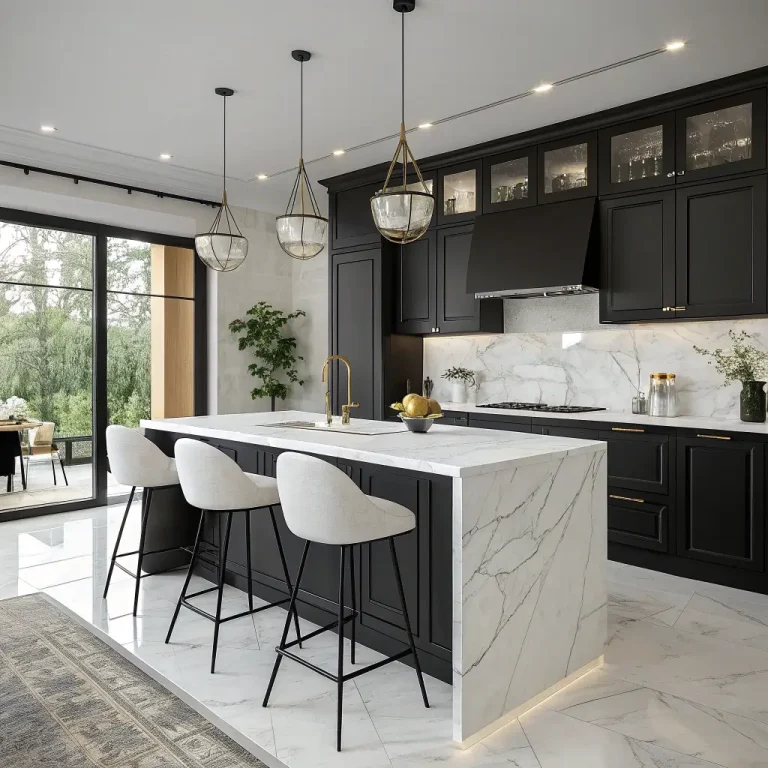 15 Fabulous Modern Black Kitchen Ideas and Bright Accents
