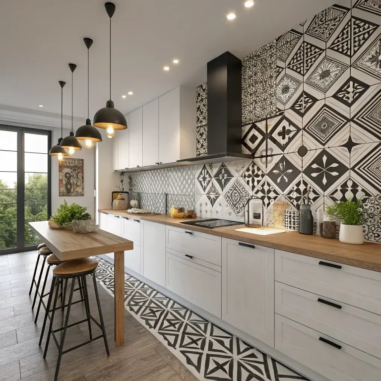 15 Amazing Black and White Tile Kitchen Ideas for Classic Looks