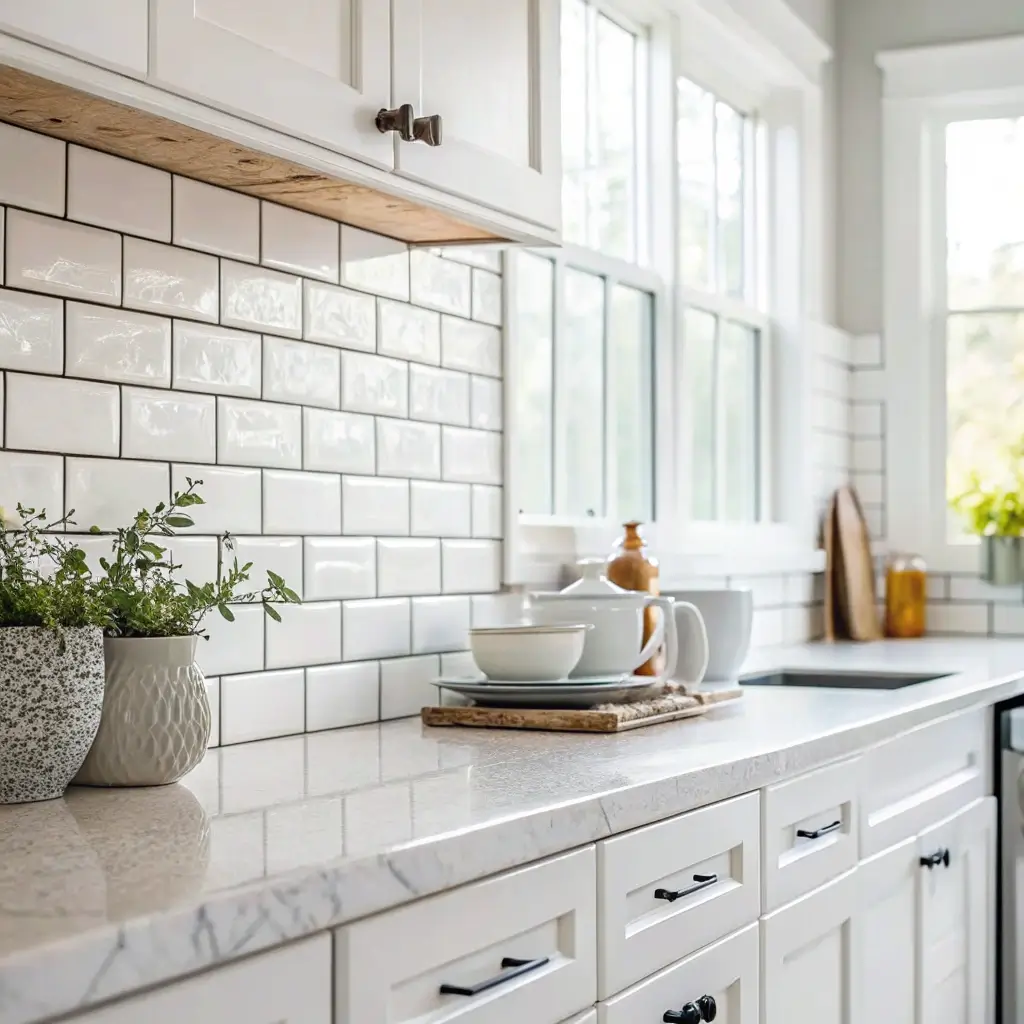 15 Minimalist White Subway Tile Kitchen Backsplash Inspirations