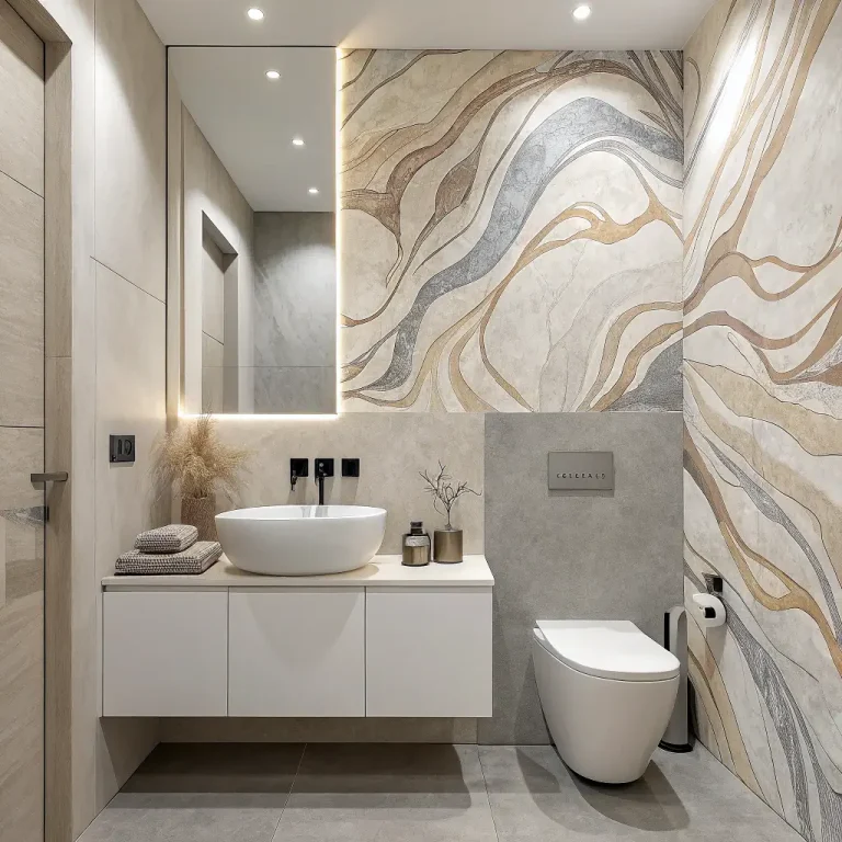 15 Elegant Half Bathroom Wallpaper Ideas for a Luxe Feel