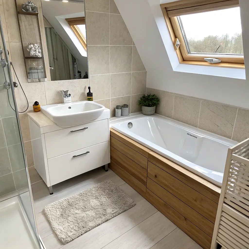 14 Modern Small Bathroom Ideas with Tub and Space Hacks