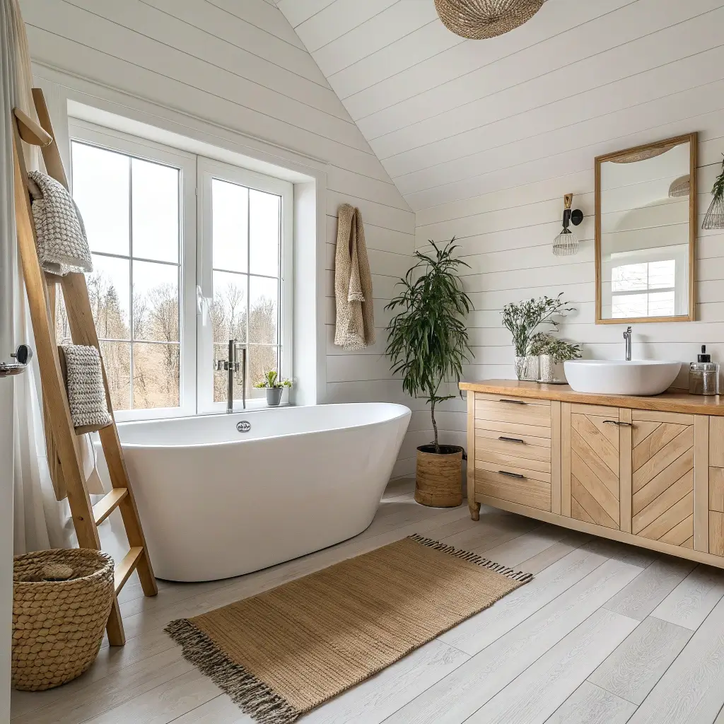 14 Modern Small Bathroom Ideas with Tub and Space Hacks