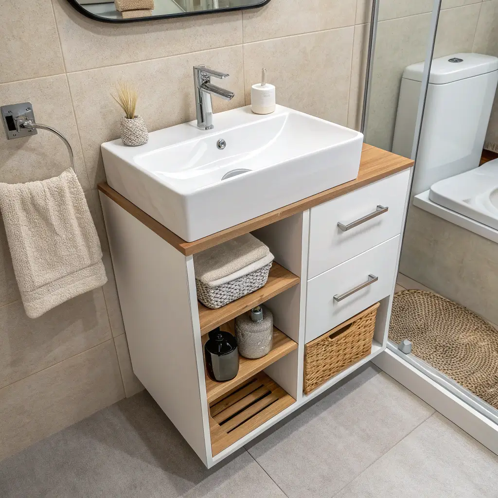 15 Fabulous Small Bathroom Inspiration Ideas for Smart Storage