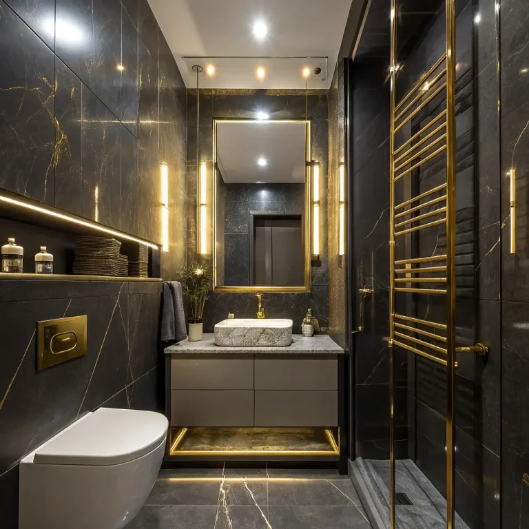 15 Eye-Catching Small Dark Bathroom Ideas and Stylish Finishes