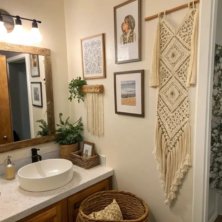 12 Elegant Small Boho Bathroom Ideas and Minimalist Touches