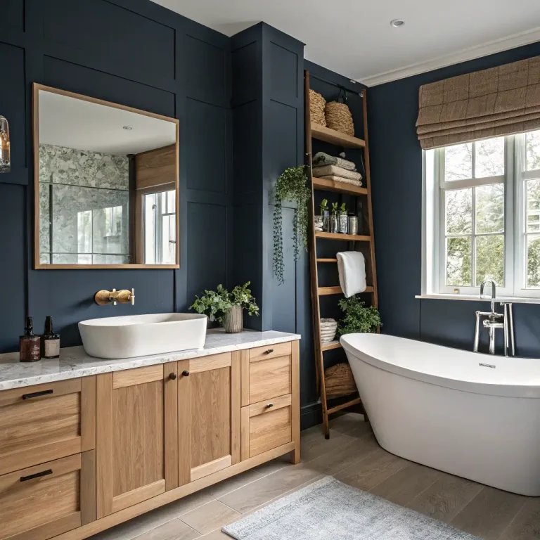 12 Cozy Navy Blue Bathroom Ideas and Inviting Relaxing Vibes