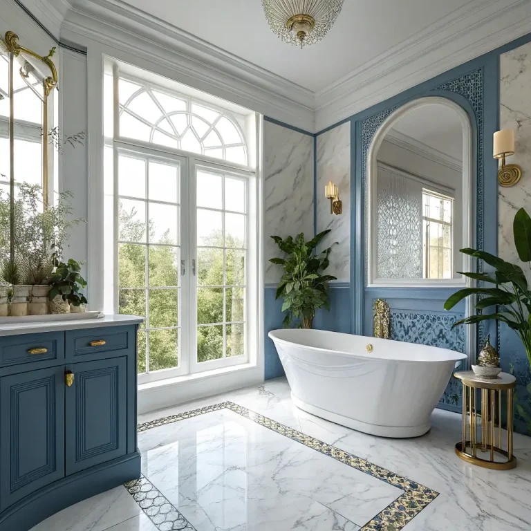 10 Fresh Blue and White Bathroom Ideas for Relaxing Vibes