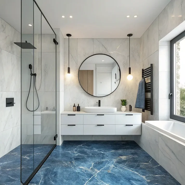10 Luxurious Blue Marble Bathroom Ideas and Serene Looks