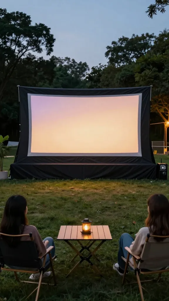 High-quality photo representing: 20. The Outdoor Cinema Oasis