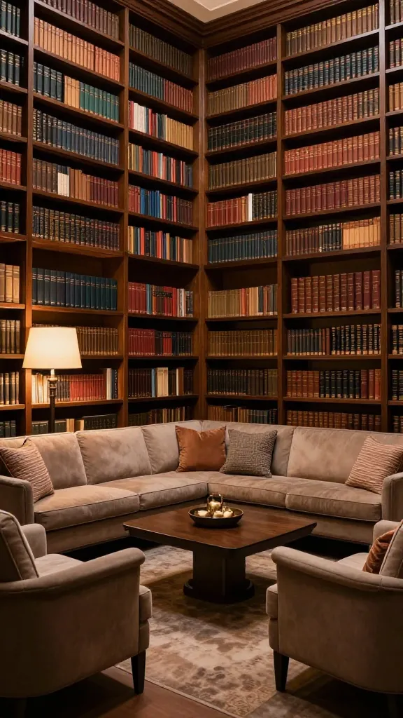 High-quality photo representing: 24. The Classic Library Lounge