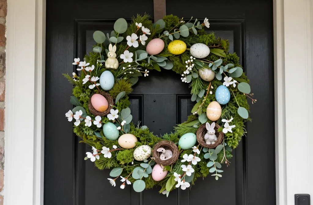 17 Outdoor Easter Garland Ideas for a Festive Front Door!