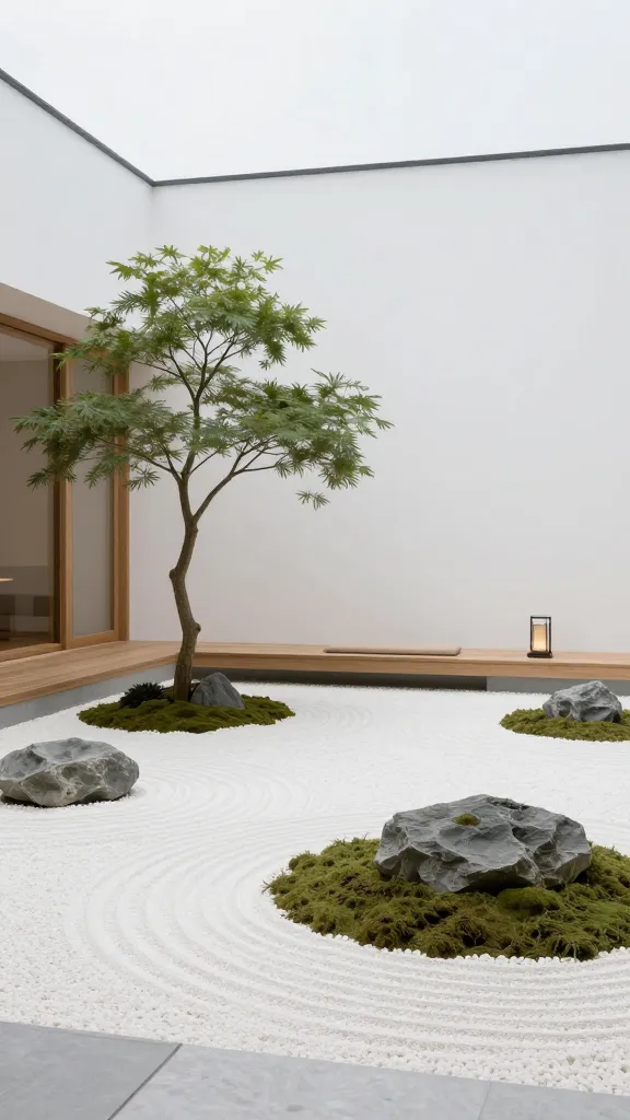 High-quality photo representing: 16. Minimalist Zen Garden Retreat