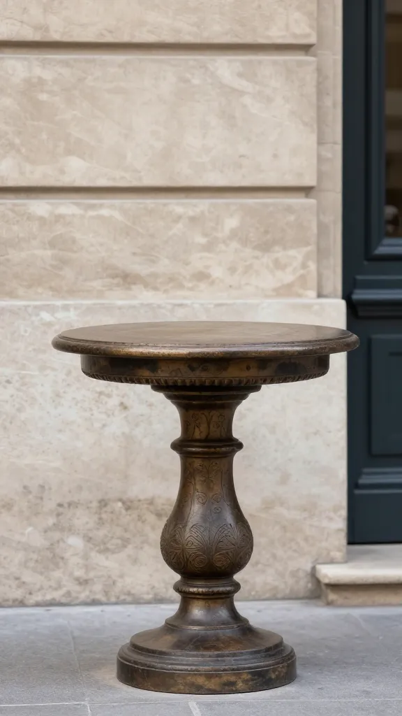 High-quality photo representing: 11. Classic Parisian Chic with Pedestal Panache